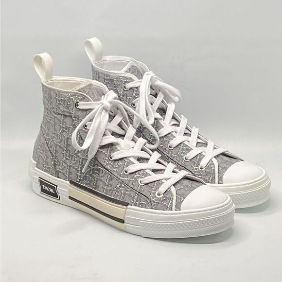 Dior B23 High Top 'Dior Oblique - Ruthenium Jacquard Sneakers size 43/us size 10 - Picture 2 of 15